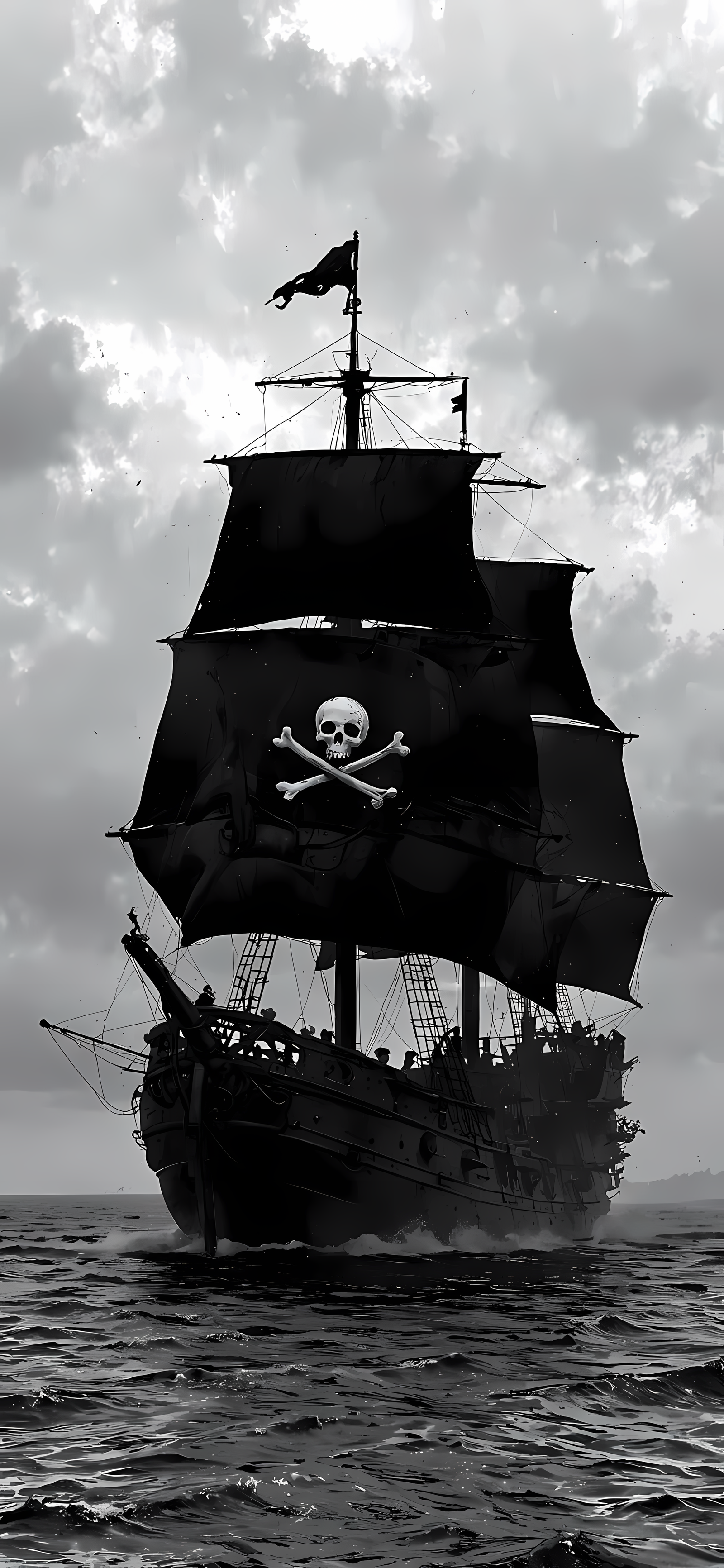 Pirate Ship Jolly Roger Mobile Wallpaper Watchout Walls